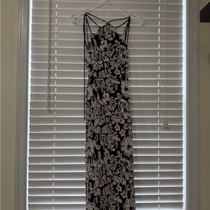 Black and White Floral Dress